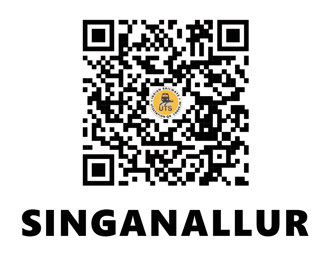 UTS QR Code for SINGANALLUR - SHI - SR (TAMIL NADU)